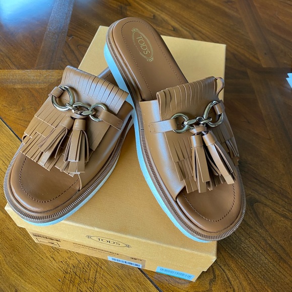 ❌SOLD❌Tod’s Leather sandals EU 39,5 US 8 with box - Picture 7 of 10